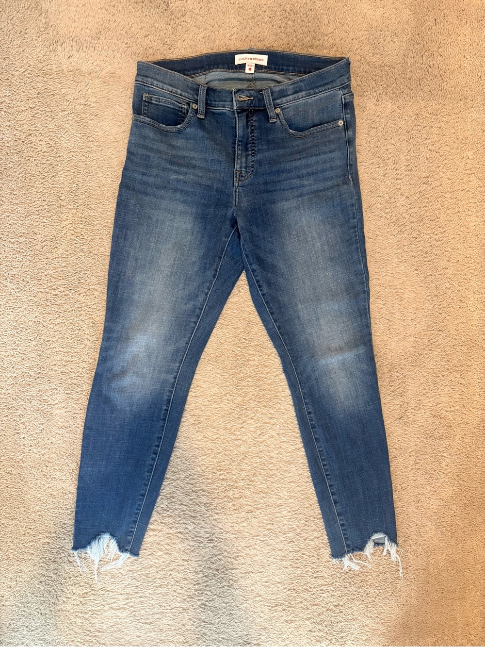 Lucky Brand Women's Medium Wash Distressed Skinny Jeans 10/30
